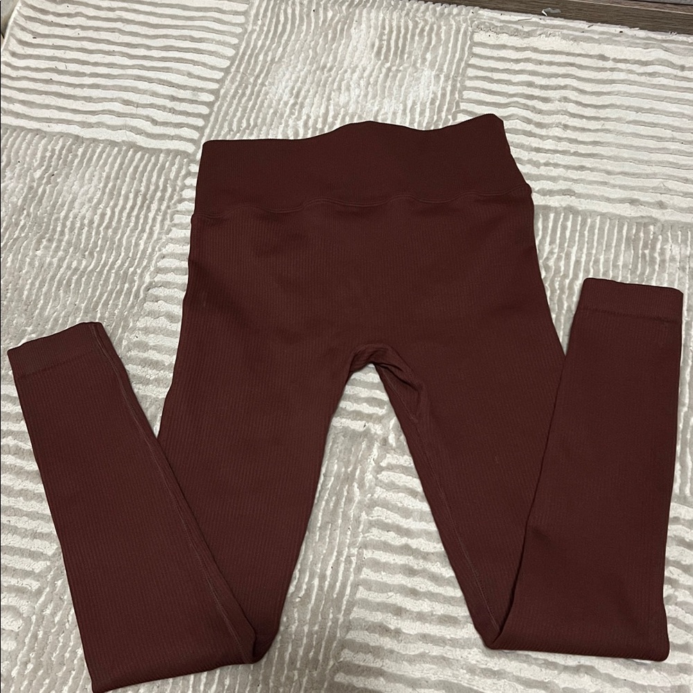 Women's Brown Ribbed Active Set - image 5